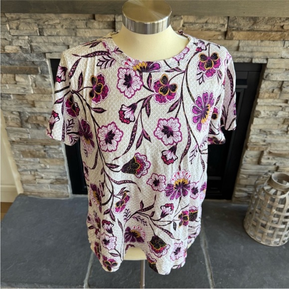 LOFT Pink and Purple Fitted T-Shirt - Picture 13 of 16